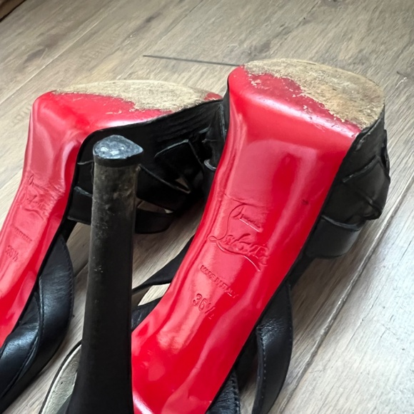 Christian Louboutin Leather Slingback Sandals Sz 36.5 - Picture 8 of 8